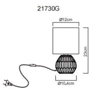 Globo 21730G - Настолна лампа SYLAS 1xE14/40W/230V сив