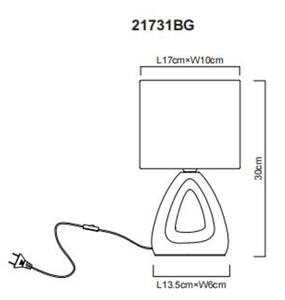 Globo 21731BG - Настолна лампа TRIANGLE 1xE14/40W/230V зелен