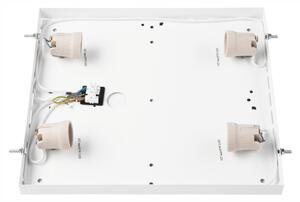 Плафон NATURAL SQUARE 4xE27/15W/230V 39x39 см бор/черен