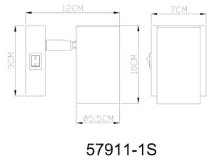 Globo 57911-1S - Спот аплик ROBBY 1xGU10/25W/230V
