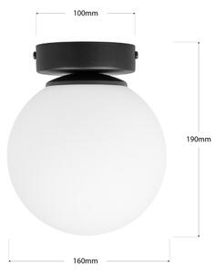 Таванно осветително тяло MOONLIGHT 1xE27/15W/230V, диаметър 16 см, черно