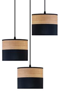 Полилей на кабел ALBA 3xE27/15W/230V Ø 40 cm черен/кафяв