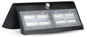 LED соларен стенен фенер с сензор LED/7W/3,7V 4000K IP65 4000 mAh черен