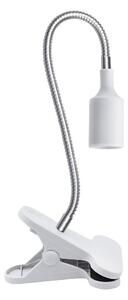 Гъвкава настолна лампа с клипс PLANTY 1xE27/30W/230V бяла