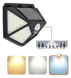 LED соларен стенен фенер с сензор LED/1W/3,7V 6500K IP44 1200 mAh