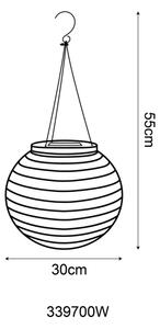 Globo 339700W - LED соларен висящ лампион LED/0,5W/3V IP44 бял