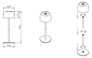 Zuma Line ETLED-658-GR - LED заряд. лампа POCO LED/2W/1200 mAh IP44 зелена