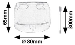 Rabalux 76110 - RGB настолна лампа с говорител RADELIA RGB/3W/3,7V 500mAh