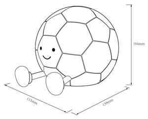 LED детска сензорна лампа FOOTBALL LED/2W/5V USB 1200 mAh бяла/черна