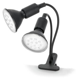 Гъвкава настолна лампа с клипс за растения PLANTY 2xE27/30W/230V черна