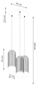 Sollux SL.1335 - Пендел BRINA 3xG9/8W/230V бял