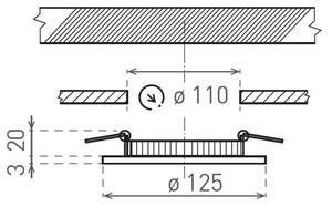 LED Лампа за окачен таван VEGA LED/6W/230V 2900/3900/5800K Ø 12,5 см бял