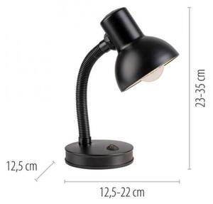 JUST LIGHT. 11080-18 - Гъвкава настолна лампа FLEXI 1xE27/25W/230V черна