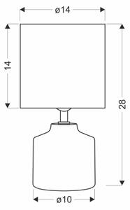 Настолна лампа MINOS 1xE14/40W/230V кафява/бяла