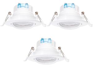 Aigostar - Комплект от 3 вградени LED осветителни тела LED/5W/230V 3000K Ø 8,5 см, бели