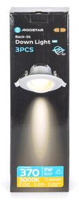 Aigostar - Комплект от 3 вградени LED осветителни тела LED/5W/230V 3000K Ø 8,5 см, бели