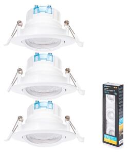 Aigostar - Комплект от 3 вградени LED осветителни тела LED/5W/230V 3000K Ø 8,5 см, бели