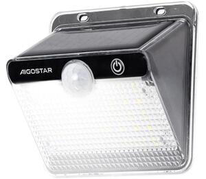 Aigostar-LED Соларно осветително тяло със сензор LED/3,7V 6500K 1200 mAh IP65 черно