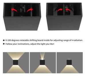 Brilagi - LED външно стенно осветително тяло DOUBLERAY LED/4W/230V черно IP65