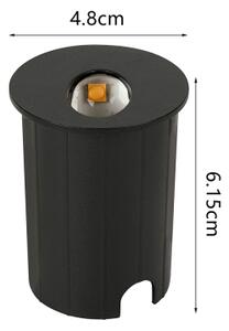 Brilagi - Външно вградено LED осветително тяло STAIRDOT, 2W/230V, черно, IP65, кръгло
