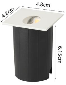 Brilagi - LED Външно вградено осветително тяло STAIRDOT LED/2W/230V бяло IP65 квадратно