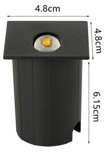 Brilagi - LED външно вградено осветително тяло STAIRDOT LED/2W/230V черно IP65 квадратно