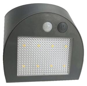 Соларен LED стенен аплик със сензор LED/3W/3,7V 1200 mAh IP54 антрацит