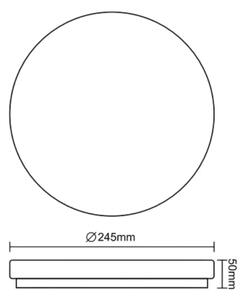 LED таванно осветително тяло за баня OPAL, LED/12W/230V, Ø 24,5 cm, IP44, бяло