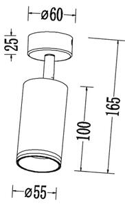 Точково осветително тяло PIPE 1xGU10/10W/230V черно