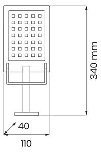 LED соларен прожектор със сензор ADIK LED/1,2W/3,7V 1200 mAh 6500K IP44