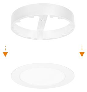 Solight WD240-W - LED панел 2 в 1 LED/12W/230V 3000/4000/6000K Ø17 см IP54 бял