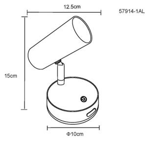 Globo 57914-1AL - LED димируема стенна точкова лампа ALLVI LED/0,4W/3,7V 1800 mAh