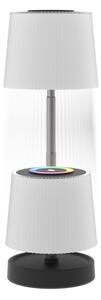 LED RGBW димируема външна презареждаема настолна лампа LED/2W/5V IP44 1200 mAh сива