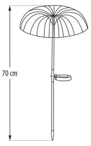 LED RGB соларна лампа 1,2V 300 mAh IP44 черна