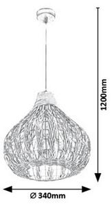 Rabalux 7604 - Полилей на верижка ZAHARA 1xE27/40W/230V ratan