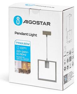 Aigostar - LED дървен полилей с кабел 1xE27/9W/230V 2200K бор