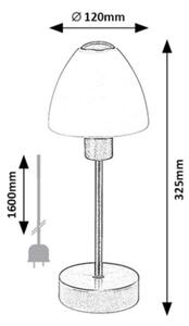 Rabalux 2295 - Димируема настолна лампа LYDIA 1xE14/40W/230V матов хром