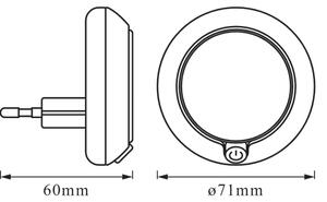 Osram - LED нощна лампа със сензор LUNETTA LED/0,3W/230V 3000K