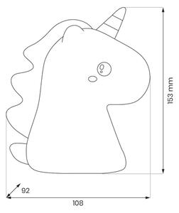 LED RGBW димируема презареждаема детска нощна лампа UNICORN LED/1W/5V 1200 mAh