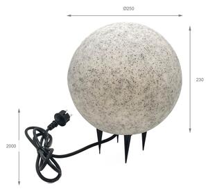 Външно декоративно осветително тяло LUMISTONE 1xE27/15W/230V IP65 Ø 25 см