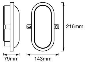 Osram - LED външно стенно осветително тяло BULKHEAD LED/11W/230V IP54 черно