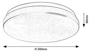 Rabalux 77133-LED Плафон LOWAR за баня LED/12W/230V IP44 3000/4000/6000K
