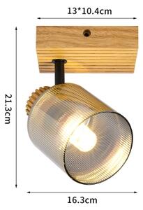 Brilagi - Стенно точково осветително тяло HYGGE 1xE14/15W/230V дърво/димно