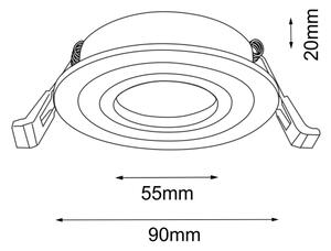 Brosline 3025 - Вградено таванно осветително тяло TOCHI 1xGU10/10W/230V бяло