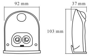 Osram - LED външен стенен аплик със сензор DOORLED LED/0,5W/3xAA IP54
