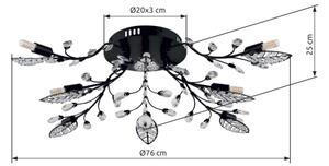Globo 63007-8 - Таванно осветително тяло JANIS 8xG9/5W/230V Ø 76 cm