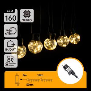 Aigostar - LED външна декоративна гирлянда 160xLED/3,6W/230V 10m IP44 топло бяло