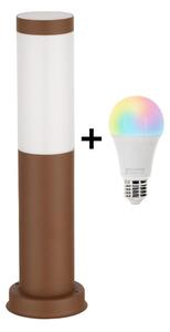 Brilagi - LED RGBW Външна лампа 1xE27/9W/230V 40 см IP44 кафява