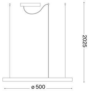 Ideal Lux - LED полилей на кабел ORACLE SLIM LED/29W/230V 3000K Ø 50 см златен