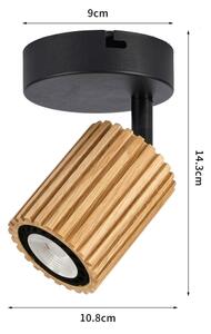 Brilagi - Стенно точково осветително тяло MODERN WOOD 1xGU10/8W/230V дърво/черно